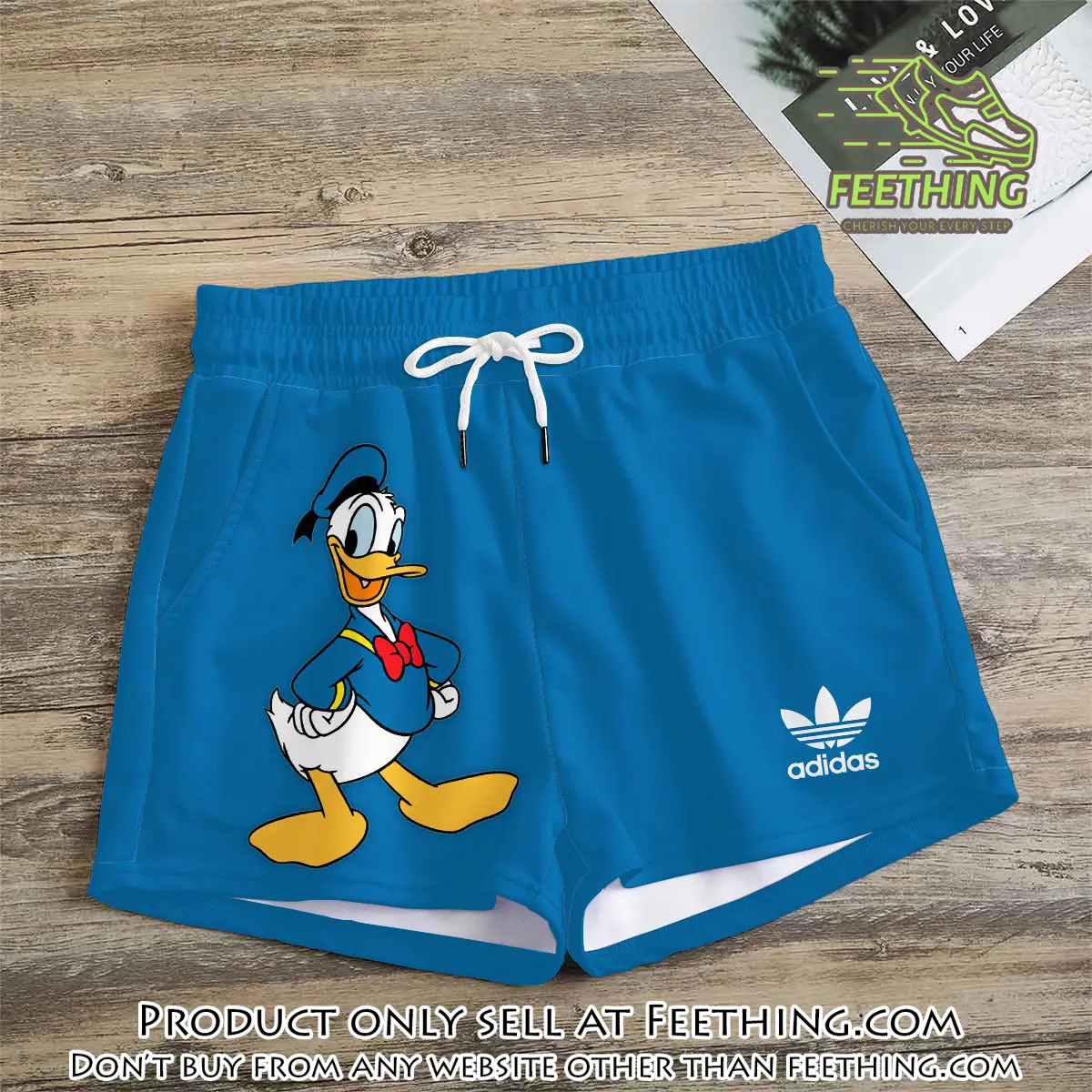 Premium donald duck in adidas women shorts lady beach shorts wms1079 ft5933455